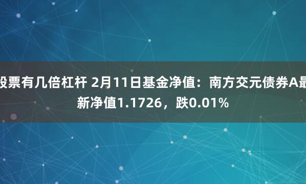 股票有几倍杠杆 2月11日基金净值：南方交元债券A最新净值1.1726，跌0.01%