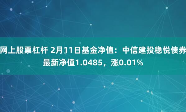 网上股票杠杆 2月11日基金净值：中信建投稳悦债券最新净值1.0485，涨0.01%