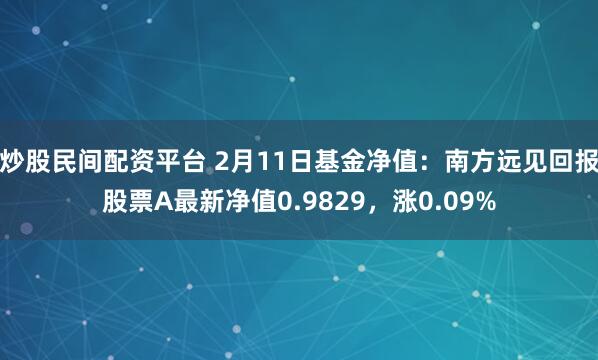 炒股民间配资平台 2月11日基金净值：南方远见回报股票A最新净值0.9829，涨0.09%