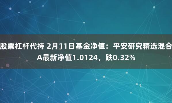 股票杠杆代持 2月11日基金净值：平安研究精选混合A最新净值1.0124，跌0.32%