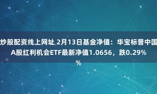 炒股配资线上网址 2月13日基金净值：华宝标普中国A股红利机会ETF最新净值1.0656，跌0.29%