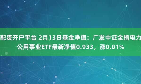 配资开户平台 2月13日基金净值：广发中证全指电力公用事业ETF最新净值0.933，涨0.01%